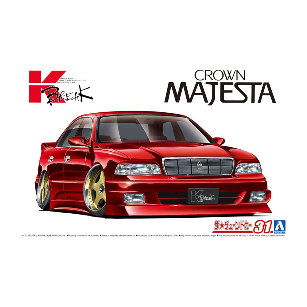 Aoshima: 1/24 K-BREAK UZS141 MAJESTA '91 (TOYOTA) Scale Model Kit #31 (ONLINE ORDER ONLY)