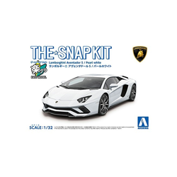 Aoshima: 1/32 The Snap Kit Lamborghini Aventador S (Pearl White) Scale Model Kit #12-A (ONLINE ORDER ONLY)