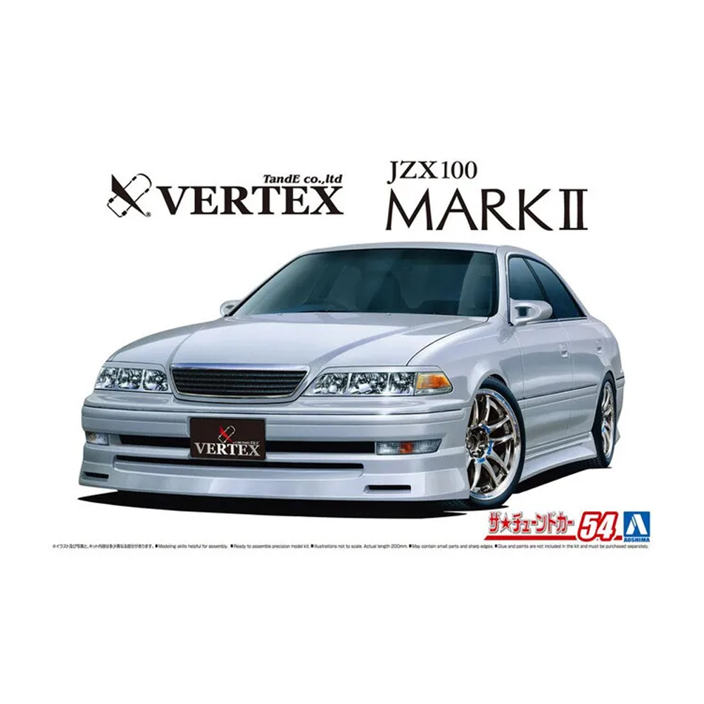 Aoshima: 1/24 Vertex Toyota JZX100 Tourer V 1998 Scale Model Kit #54 (ONLINE ORDER ONLY)
