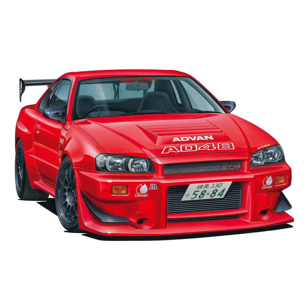 Aoshima: 1/24 Nissan MCR Skyline BNR34 GT-R '02 Scale Model Kit #71 (ONLINE ORDER ONLY)