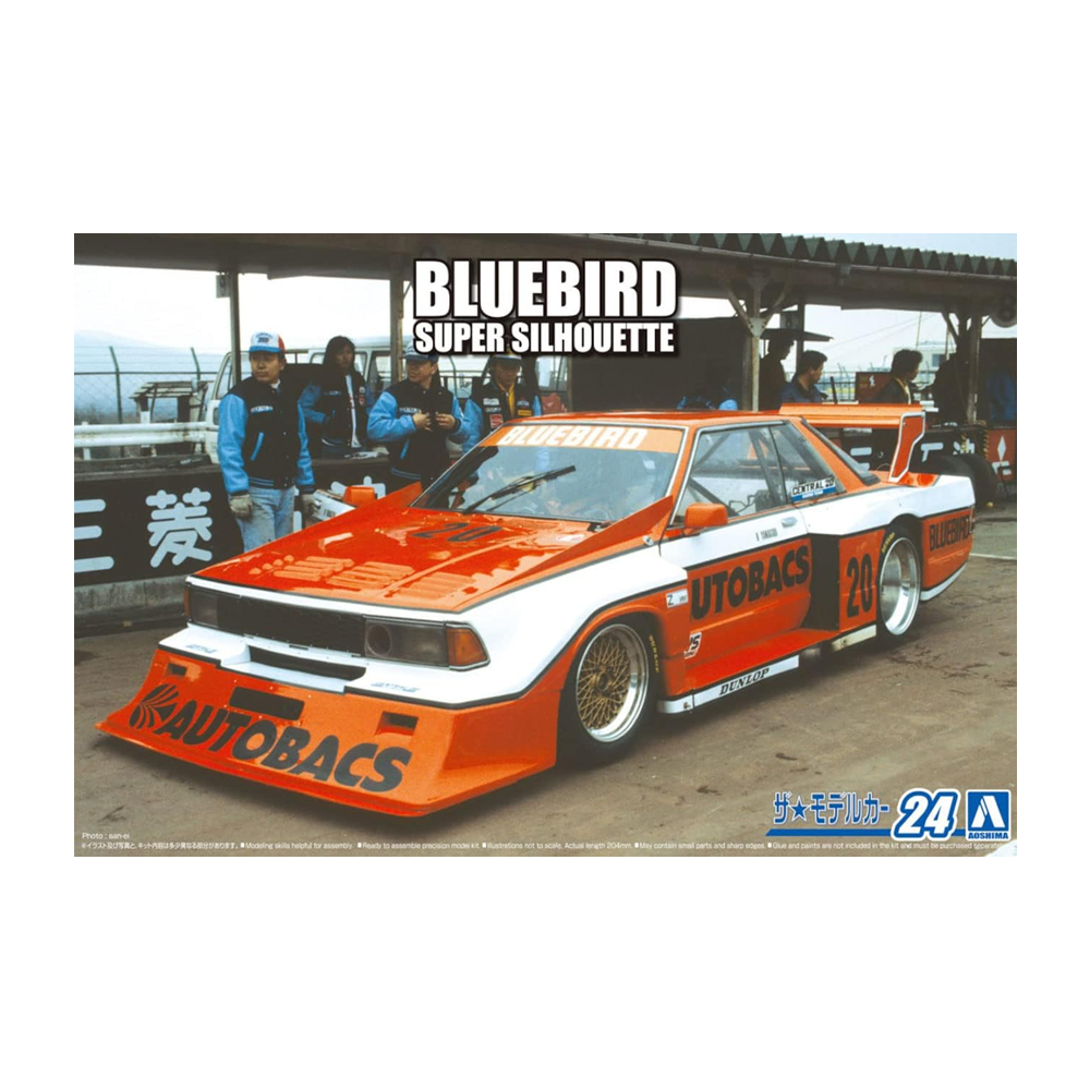 Aoshima: 1/24 NISSAN KY910 BLUEBIRD SUPER SILHOUETTE '83 Scale Model Kit #24 (ONLINE ORDER ONLY)