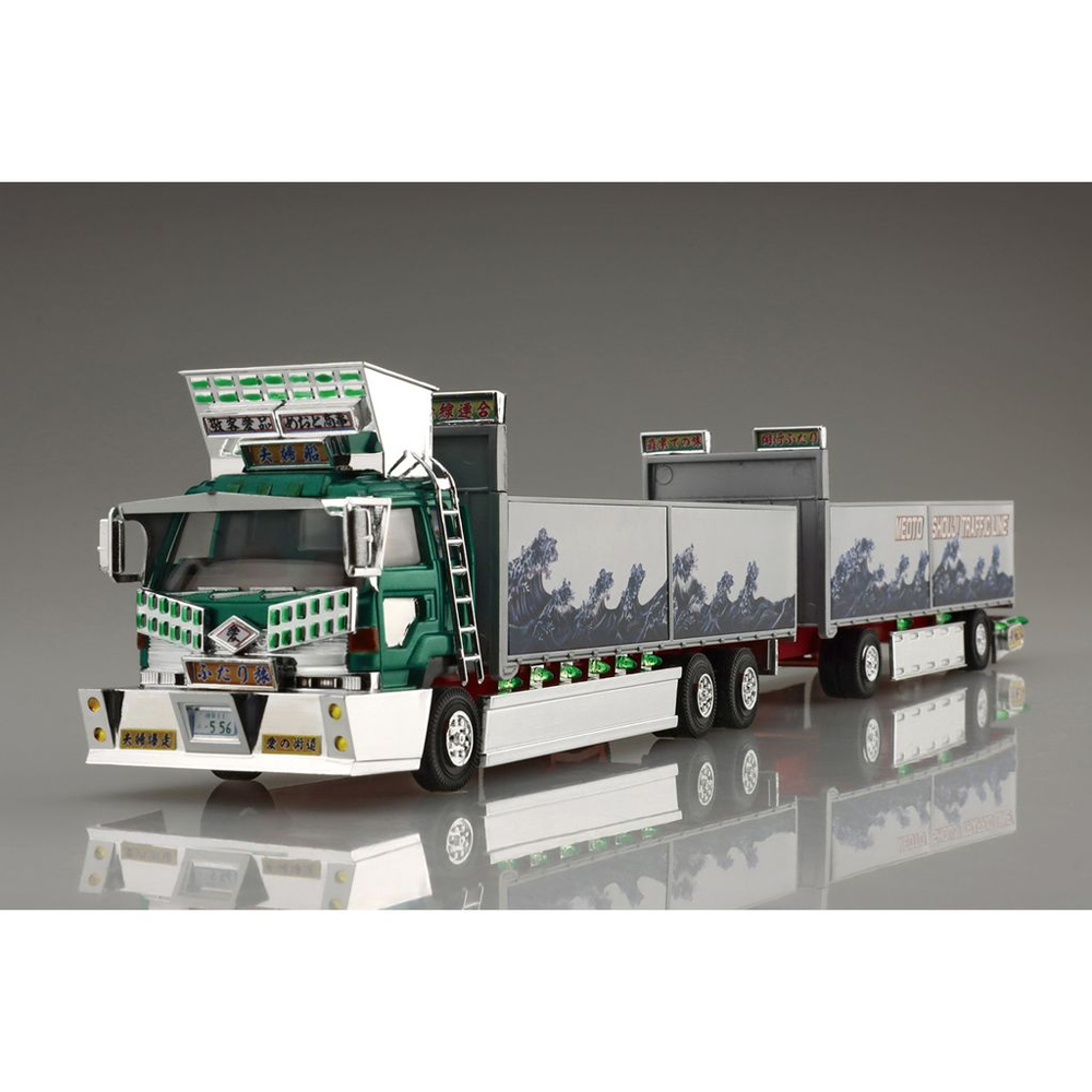 Aoshima: 1/64 Decoration Truck Mini Deco Next Fellow Traveler Truck and Trailer Scale Model Kit #10 (ONLINE ORDER ONLY)