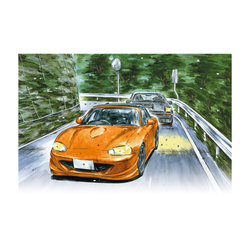 Aoshima: 1/24 Initial D - Omiya Satoshi NB8C Roadster Scale Model Kit #16 (ONLINE ORDER ONLY)