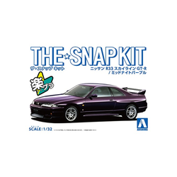 Aoshima: 1/32 Snap Kit Nissan R33 Skyline GT-R (Midnight Purple) Scale Model Kit #15-A (ONLINE ORDER ONLY)