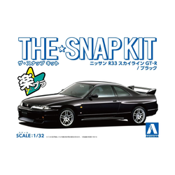 Aoshima: 1/32 The Snap Kit Nissan R33 Skyline GT-R (Black) Scale Model Kit #15 (ONLINE ORDER ONLY)