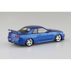 Aoshima: 1/32 The Snap Kit Nissan R34 Skyline GT-R Custom Wheel (Bayside Blue) Scale Model Kit #11-SP2 (ONLINE ORDER ONLY)