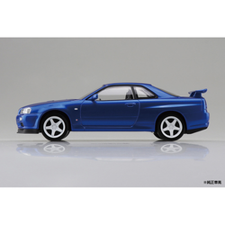Aoshima: 1/32 The Snap Kit Nissan R34 Skyline GT-R Custom Wheel (Bayside Blue) Scale Model Kit #11-SP2 (ONLINE ORDER ONLY)