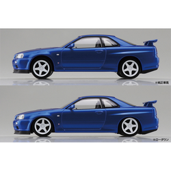 Aoshima: 1/32 The Snap Kit Nissan R34 Skyline GT-R Custom Wheel (Bayside Blue) Scale Model Kit #11-SP2 (ONLINE ORDER ONLY)
