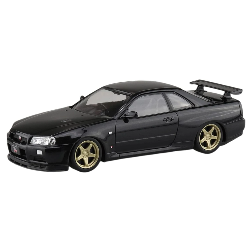 Aoshima: 1/32 The Snap Kit Nissan R34 Skyline GT-R Custom Wheel (Black Pearl) Scale Model Kit #11-SP2 (ONLINE ORDER ONLY)