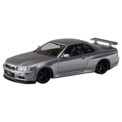 Aoshima: 1/32 The Snap Kit Nissan R34 Skyline GT-R Custom Wheel (Athlete Silver) Scale Model Kit #11-SP4 (ONLINE ORDER ONLY)
