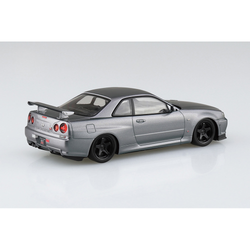 Aoshima: 1/32 The Snap Kit Nissan R34 Skyline GT-R Custom Wheel (Athlete Silver) Scale Model Kit #11-SP4 (ONLINE ORDER ONLY)