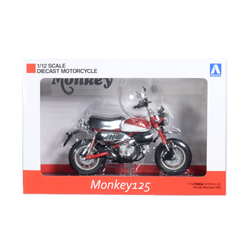 Aoshima: 1/12 Scale Honda Monkey 125 (Pearl Nebula Red) Diecast Motorcycle (ONLINE ORDER ONLY)