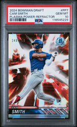 Graded 2024 Topps Bowman Draft Cam Smith #PP7 Plasma Power Refractor /250 Rookie RC Baseball Card PSA 10 Gem Mint (ONLINE ORDER ONLY)