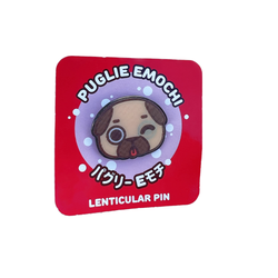 Good Smile Company: Puglie - Pug Emochi Lenticular Winking Enamel Pin (ONLINE ORDER ONLY)