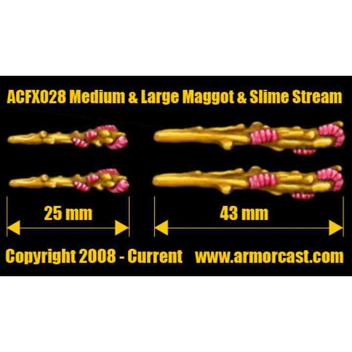 ARCACFX028 Medium and Large Maggot and Slime Stream (4pcs) Armorcast (ONLINE ORDER ONLY)