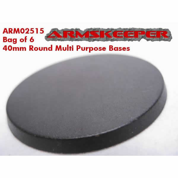 ARM02515 Round Multi Purpose 40mm Miniature Bases Pack of 6 (ONLINE ORDER ONLY)