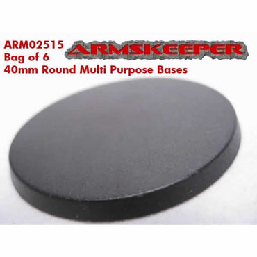 ARM02515 Round Multi Purpose 40mm Miniature Bases Pack of 6 (ONLINE ORDER ONLY)