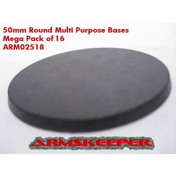 ARM02518 Round Multi Purpose 50mm Miniature Bases Pack of 16 (ONLINE ORDER ONLY)