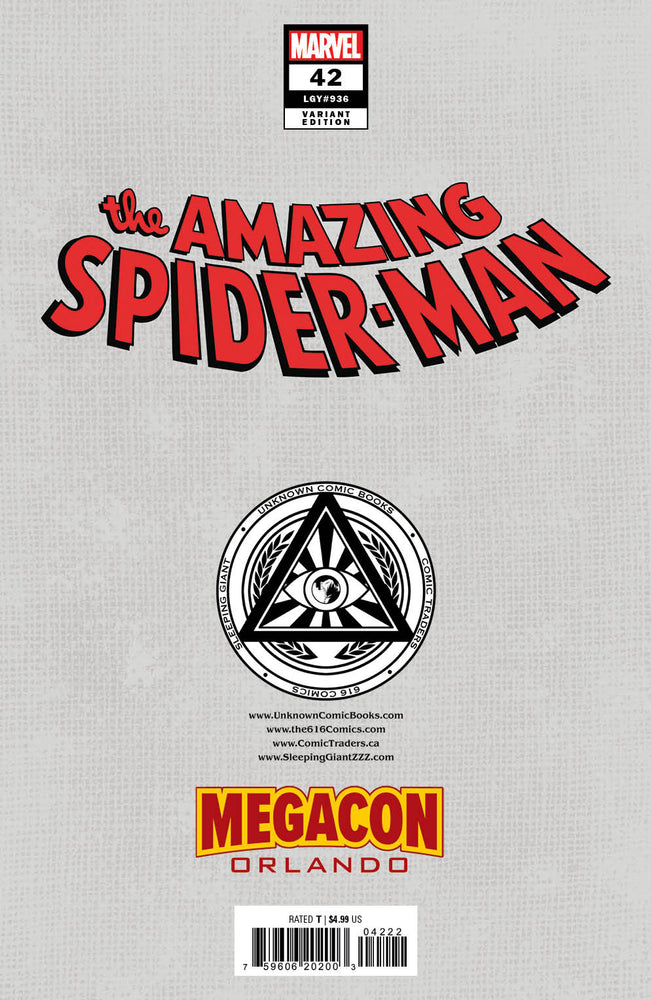 [FOIL] AMAZING SPIDER-MAN #42 [GW] UNKNOWN COMICS EJIKURE EXCLUSIVE VIRGIN MEGACON 2024 VAR (02/14/2024) (ONLINE ORDER ONLY)