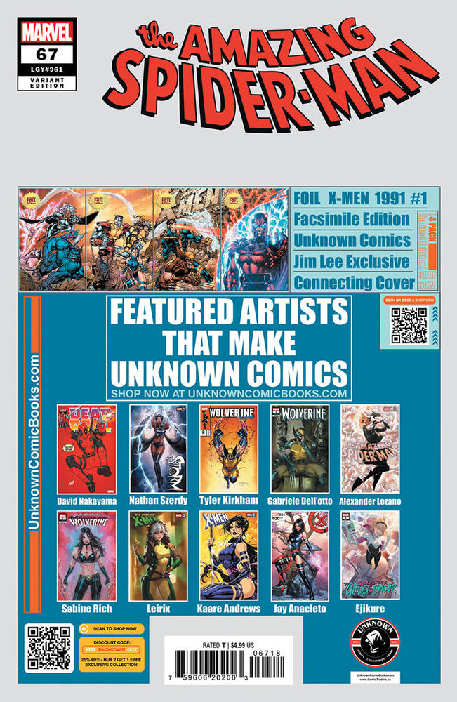 [FOIL] Amazing Spider-man #67 Unknown Comic Alexander Lozano Exclusive Virgin Var (02/12/2025) (ONLINE ORDER ONLY)