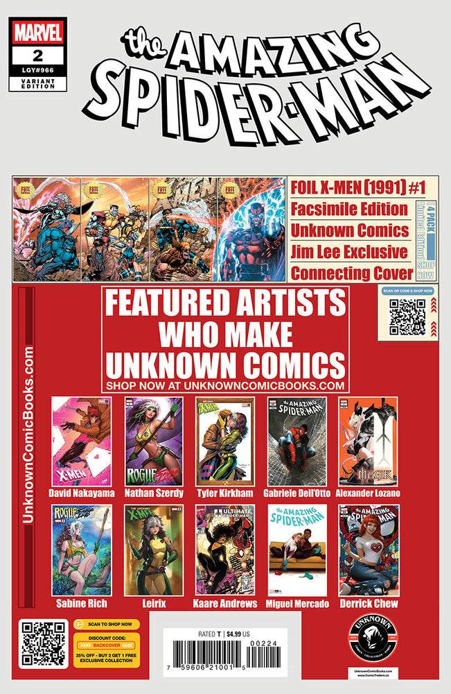 Amazing Spider-Man #2 Unknown Comics David Nakayama Exclusive Var (04/23/2025) (ONLINE ORDER ONLY)