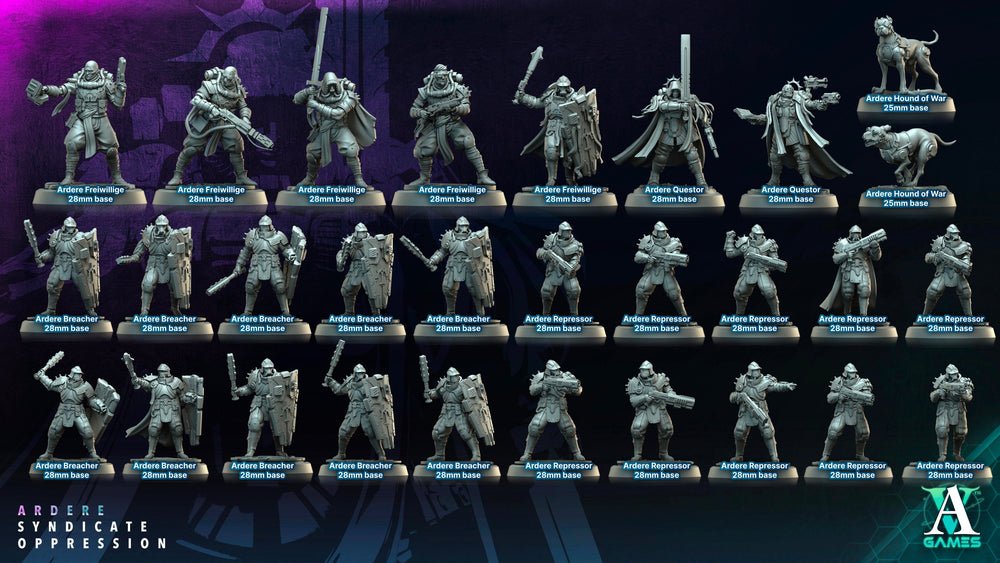 3D Printed Archvillain Games Ardere Repressor Ardere - Syndicate Oppression 28 32mm D&D (Online Only)