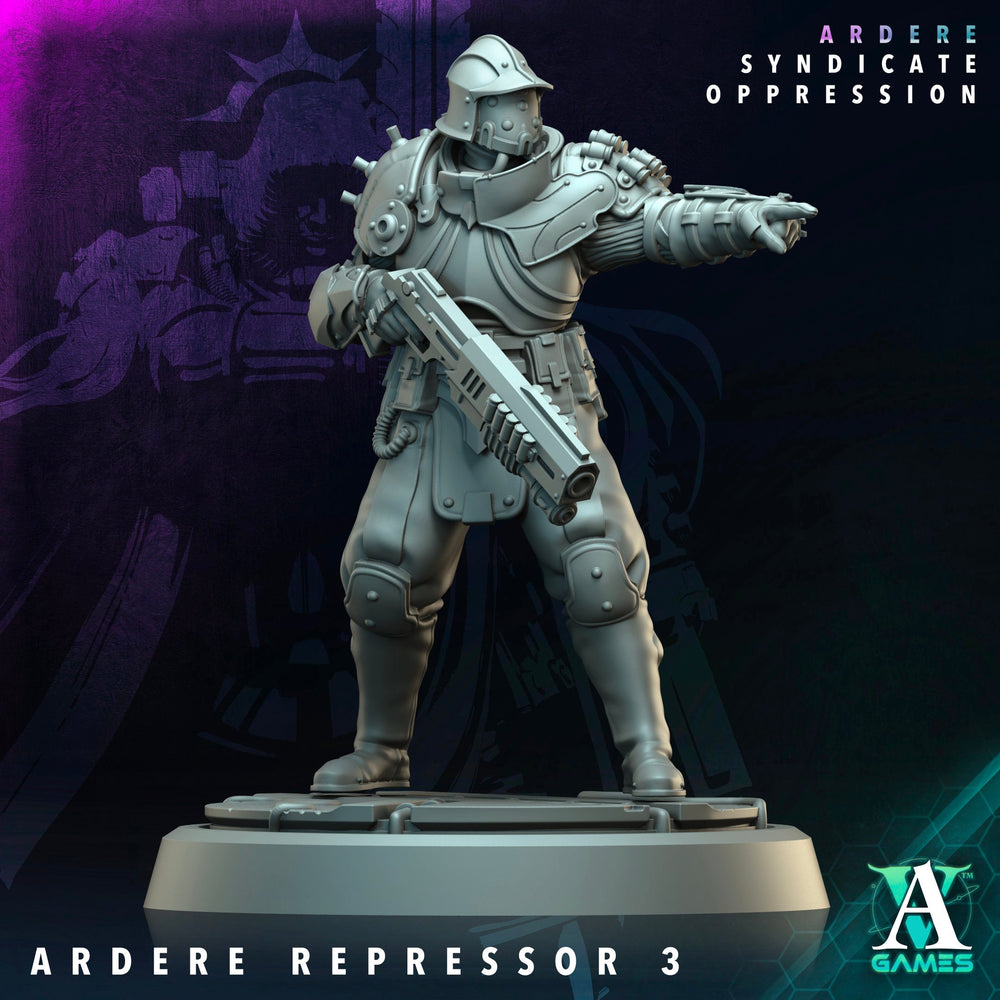 3D Printed Archvillain Games Ardere Repressor Ardere - Syndicate Oppression 28 32mm D&D (Online Only)