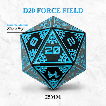 Space Dice Meteor Runestones™ - 25mm D20 - Force Field (Online Only)