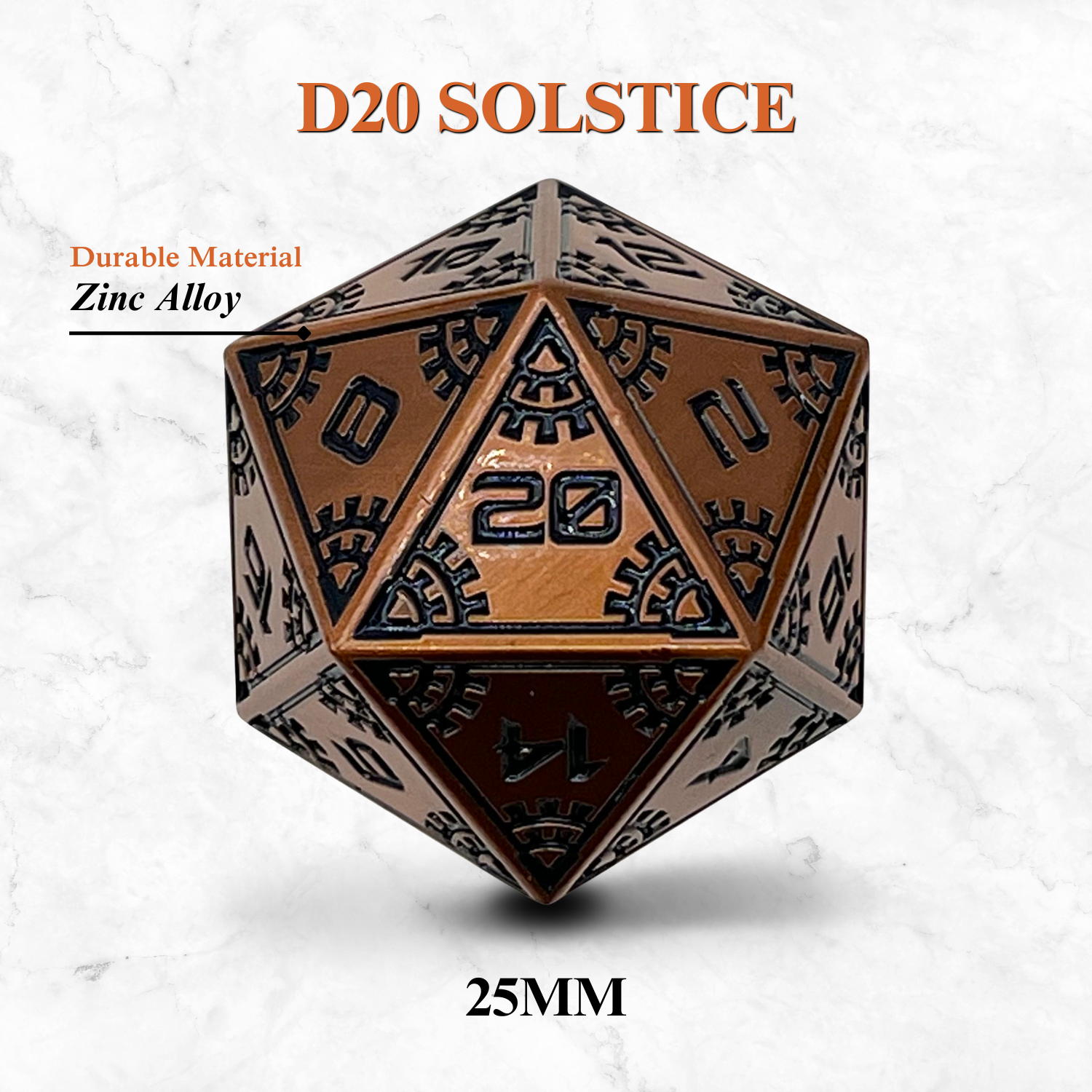 Space Dice Meteor Runestones™ - 25mm D20 - Solstice (Online Only)