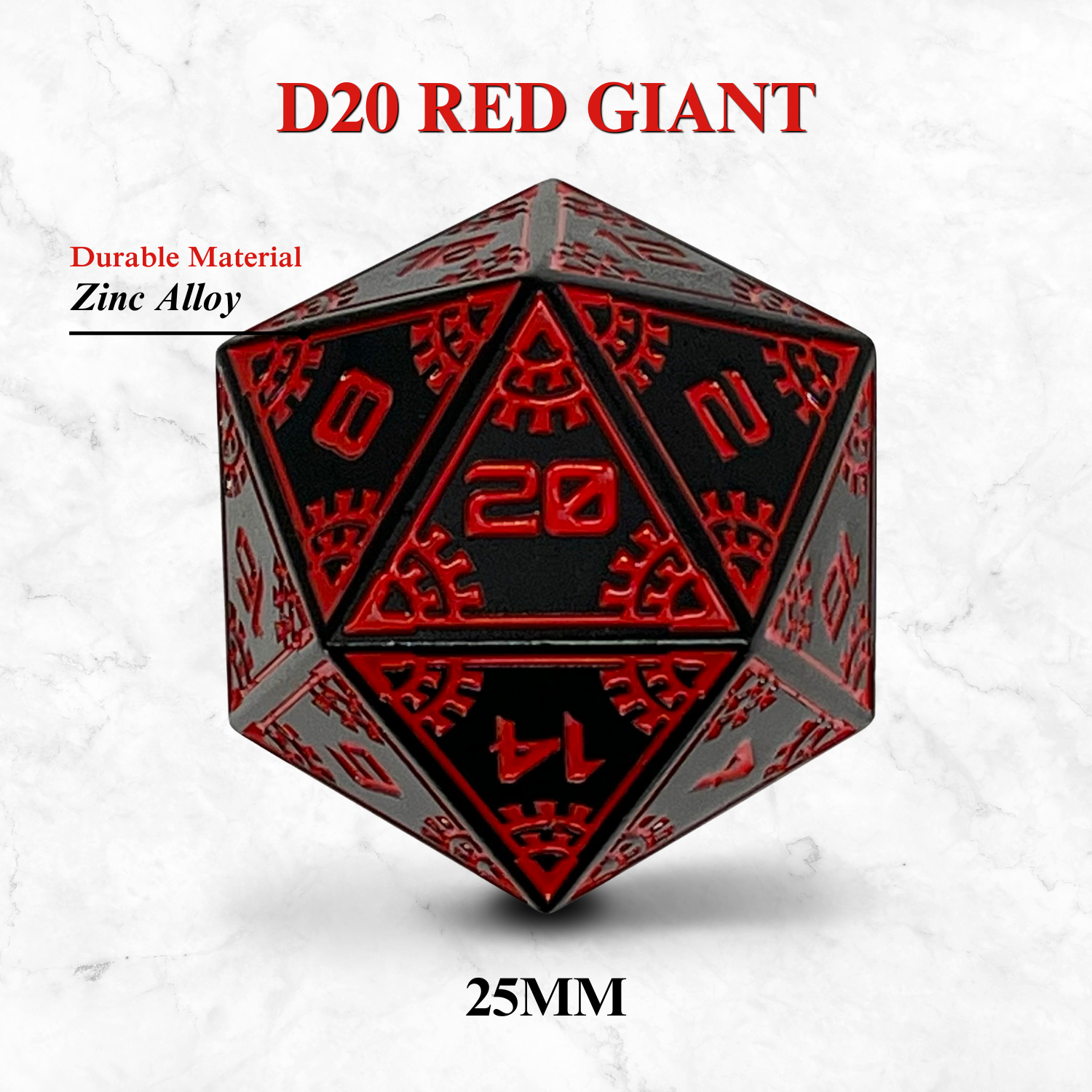 Space Dice Meteor Runestones™ - 25mm D20 - Red Giant (Online Only)