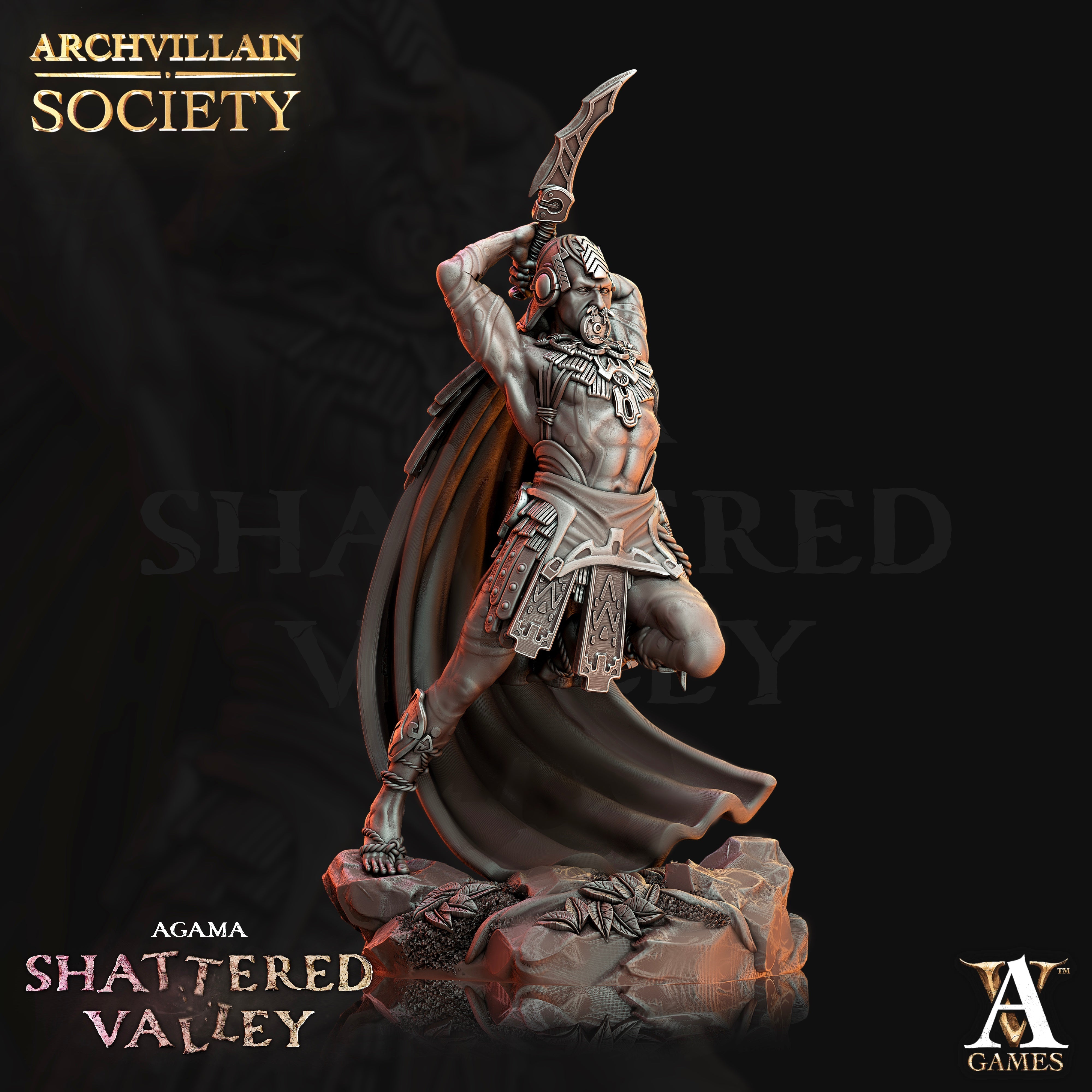 3D Printed Archvillain Games Archvillain Society Vol XIV Ochantu - Chiltak Doomsinger 28mm 32mm D&D (Online Only)