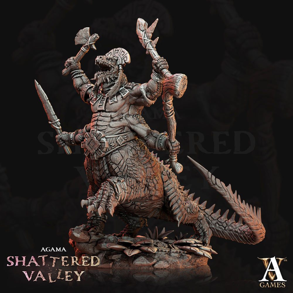 3D Printed Archvillain Games Agama Shattered Valley - Agama Telcoans 28mm 32mm D&D (Online Only)