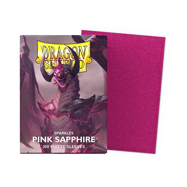 Dragon Shield: Standard 100ct Sleeves - Pink Sapphire (Matte)