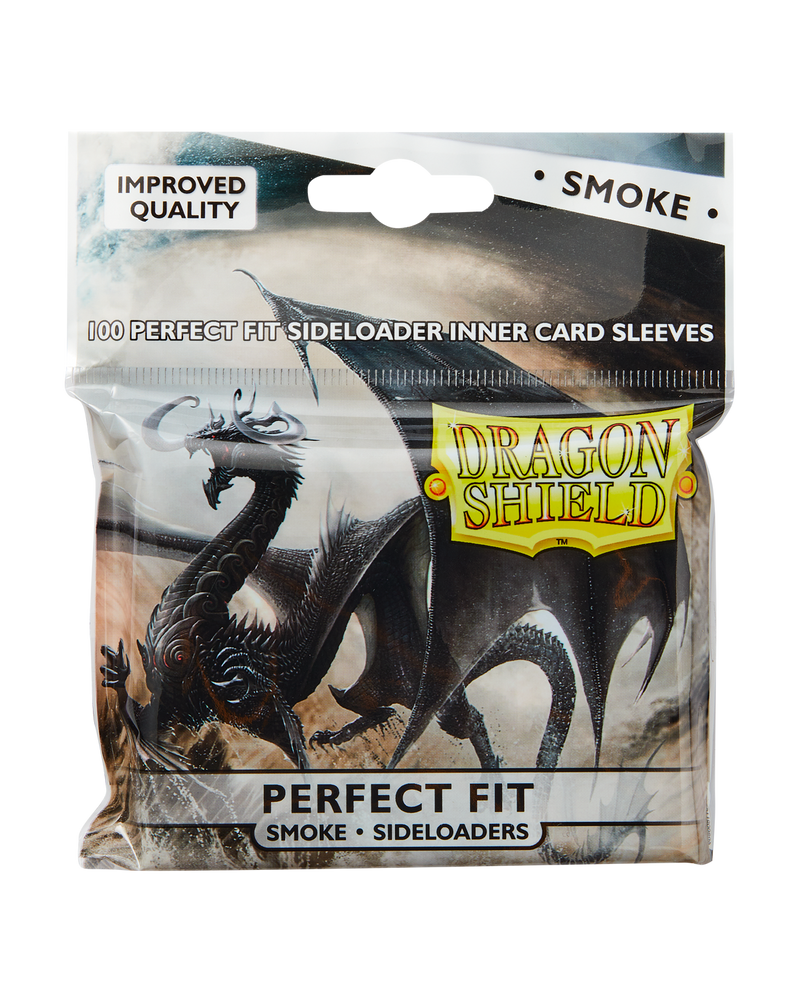 Dragon Shield: Standard Size 100ct Inner Sleeves - Perfect Fit Sideloader (Smoke 'Shinon') (Online Order Only)
