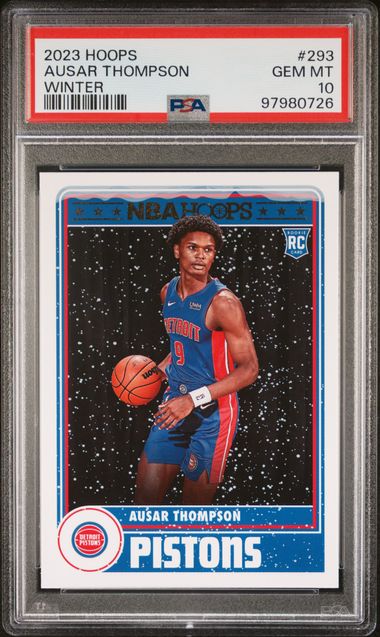 Graded 2023 Hoops Winter Ausar Thompson #293 Rookie RC Basketball Card PSA 10 Gem Mint (ONLINE ORDER ONLY)