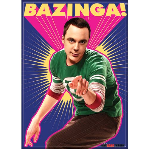 Big Bang Theory: Bazinga with Sheldon Magnet (ONLINE ORDER ONLY)