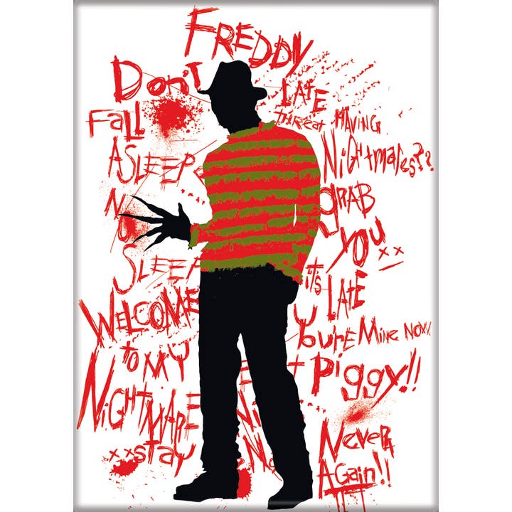 Nightmare on Elm Street: Freddy - Red Writing Magnet (ONLINE ORDER ONLY)