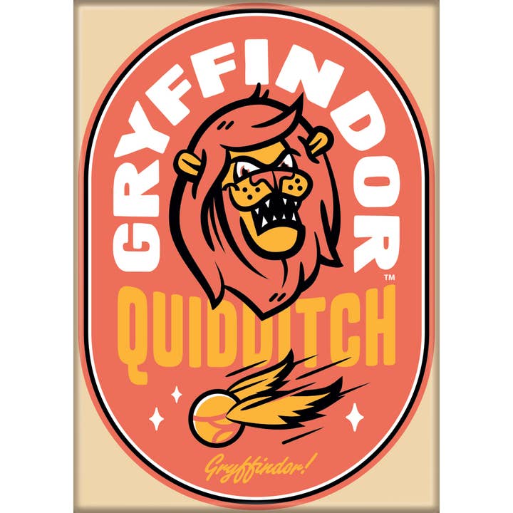 Harry Potter: Gryffindor Quidditch Stamp Magnet (ONLINE ORDER ONLY)