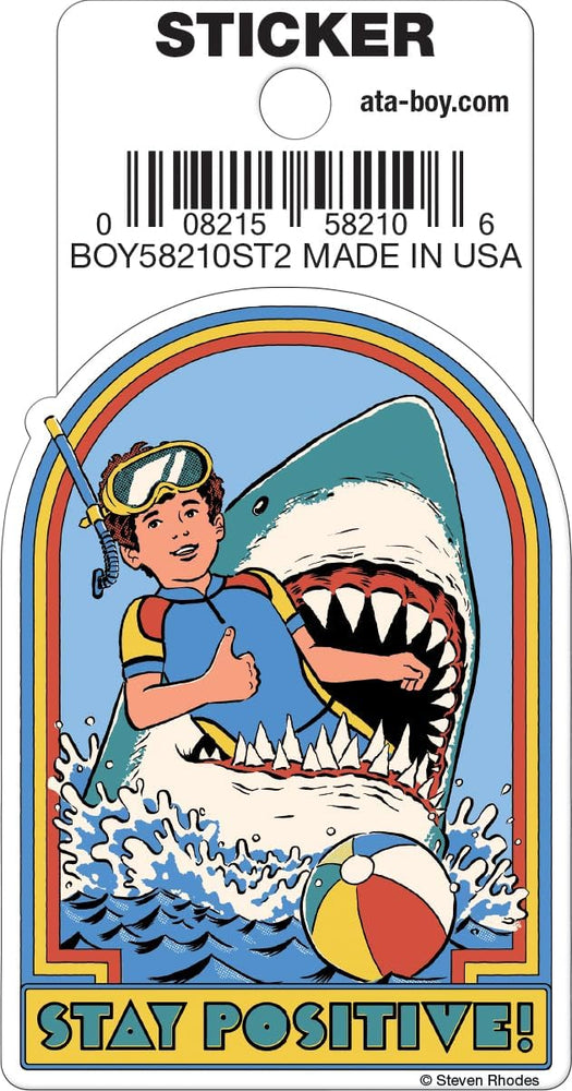 Steven Rhodes: Stay Positive Die Cut Vinyl Sticker - 3" (ONLINE ORDER ONLY)