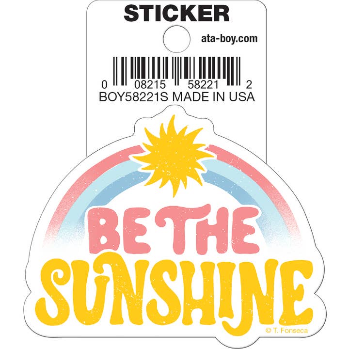 Tobe Fonseca: Be the Sunshine Die Cut Vinyl Sticker - 3" (ONLINE ORDER ONLY)