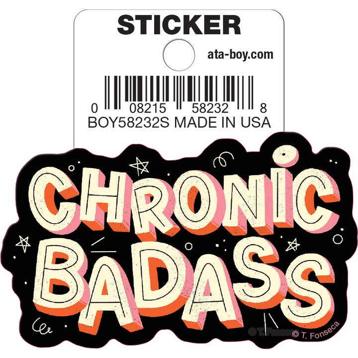 Tobe Fonseca: Chronic Badass Die Cut Vinyl Sticker - 3" (ONLINE ORDER ONLY)