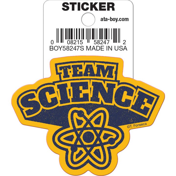 Tobe Fonseca: Team Science Atom Die Cut Vinyl Sticker - 3" (ONLINE ORDER ONLY)