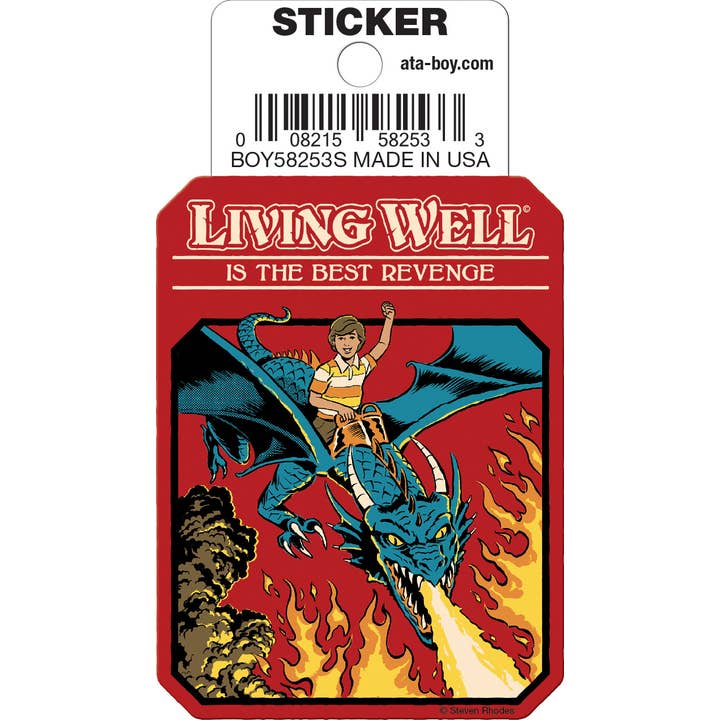 Steven Rhodes: Living Well Die Cut Vinyl Sticker - 3" (ONLINE ORDER ONLY)