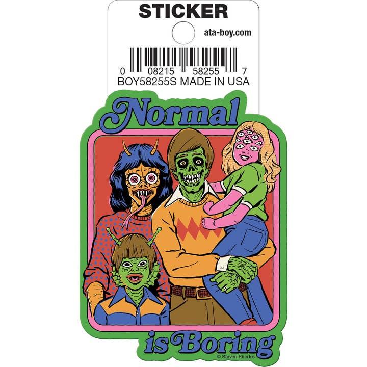 Steven Rhodes: Normal Is Boring Die Cut Vinyl Sticker - 3" (ONLINE ORDER ONLY)