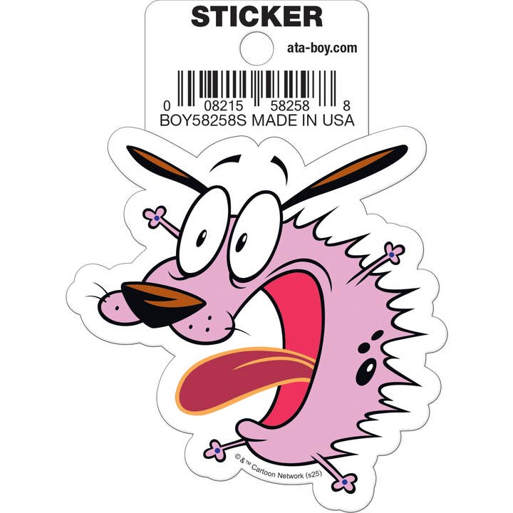 Courage the Cowardly Dog: Scared Die Cut Vinyl Sticker - 3" (ONLINE ORDER ONLY)