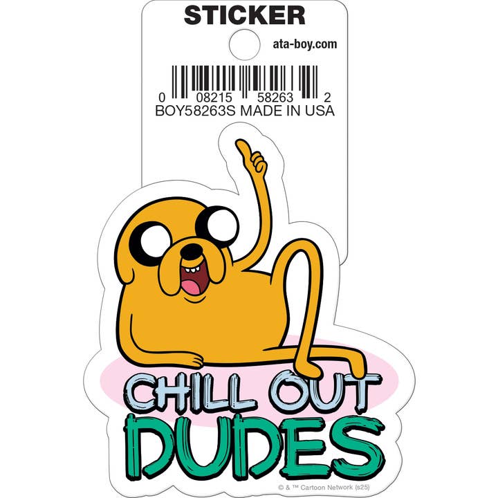 Adventure Time: Jake Chill Out Dudes Die Cut Vinyl Sticker - 3" (ONLINE ORDER ONLY)