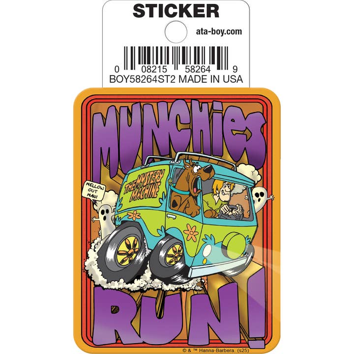 Scooby Doo: Munchies Run Die Cut Vinyl Sticker - 3" (ONLINE ORDER ONLY)