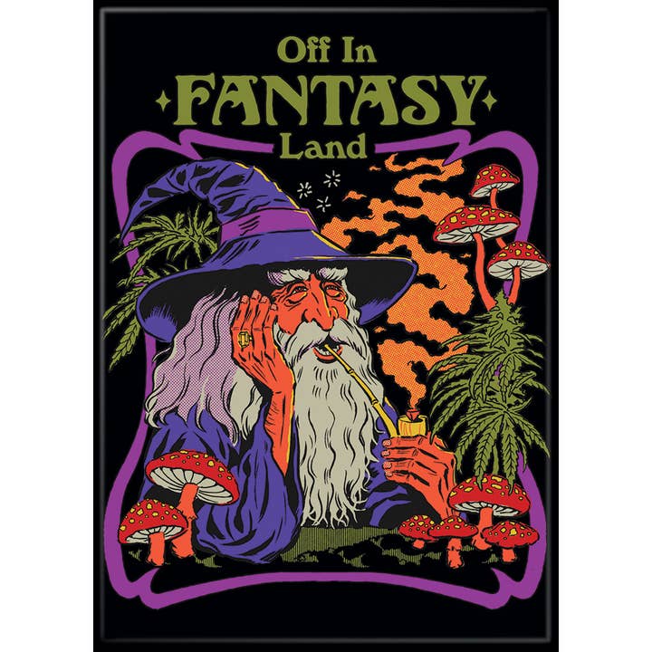 Steven Rhodes: Off in Fantasy Land Magnet (ONLINE ORDER ONLY)