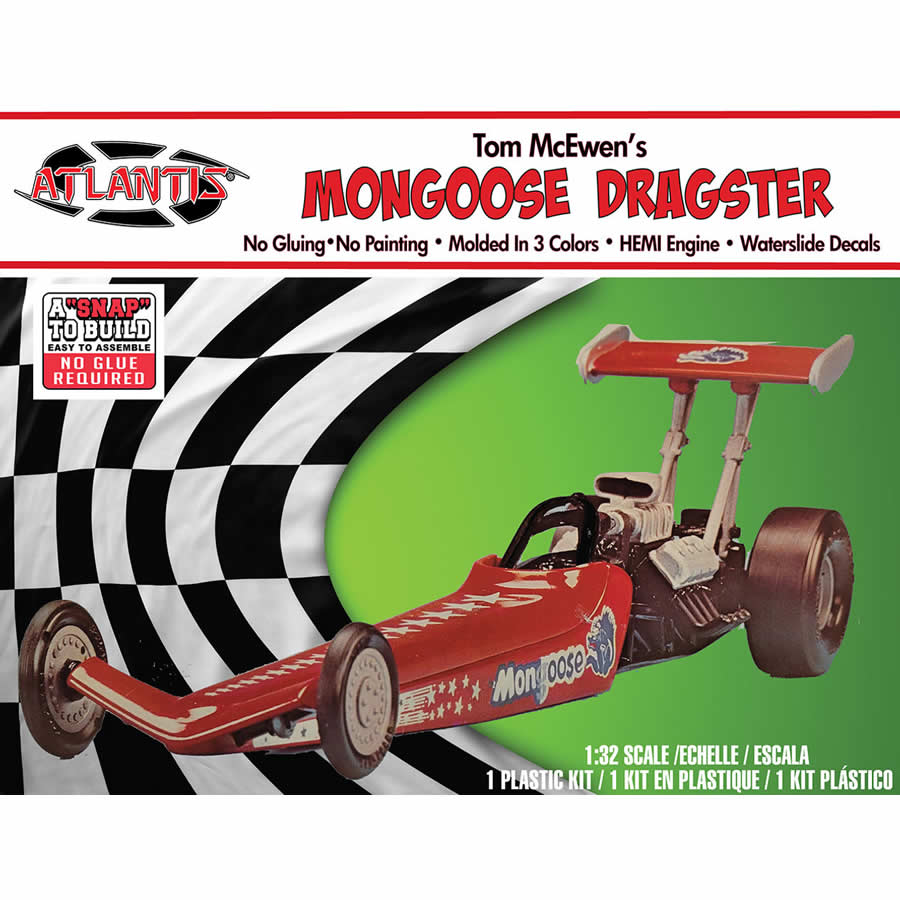 ATMH1120 Mcewen Mongoose Dragster 1/32 Scale Plastic Model Kit Atlantis Models (ONLINE ORDER ONLY)