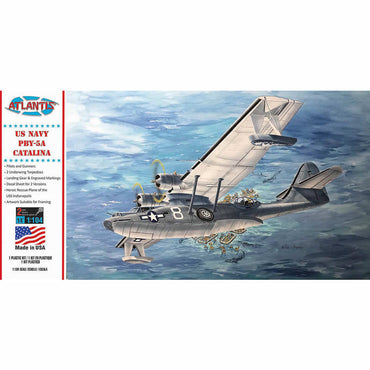 ATMM5301 US Navy PBY-5A Catalina Seaplane 1/104 Scale Plastic Model (ONLINE ORDER ONLY)